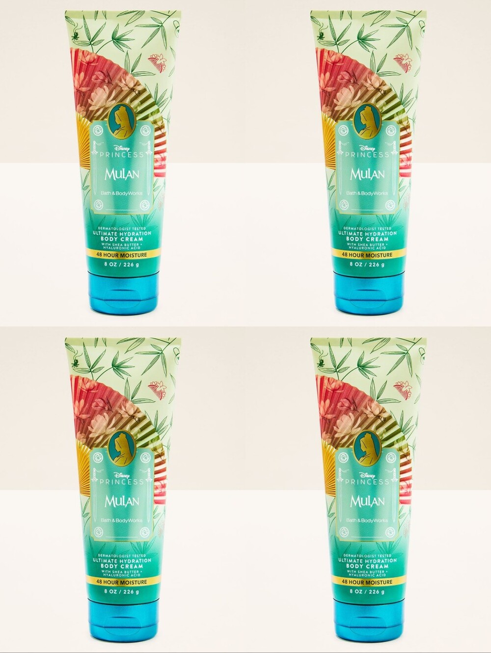 Bath Body Works Disney Mulan Ultimate Hydration Body Cream Set of 4 NEW Rare